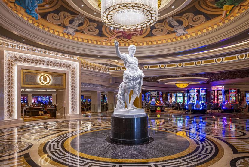 A grand statue as a centre piece at the casino resort