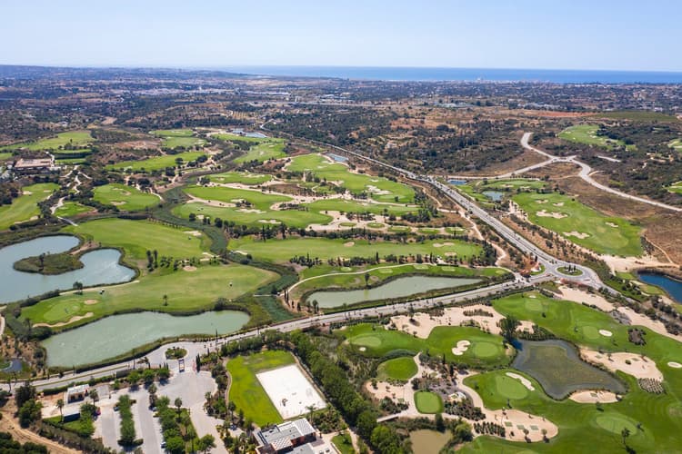 Aerial view of the golf courses