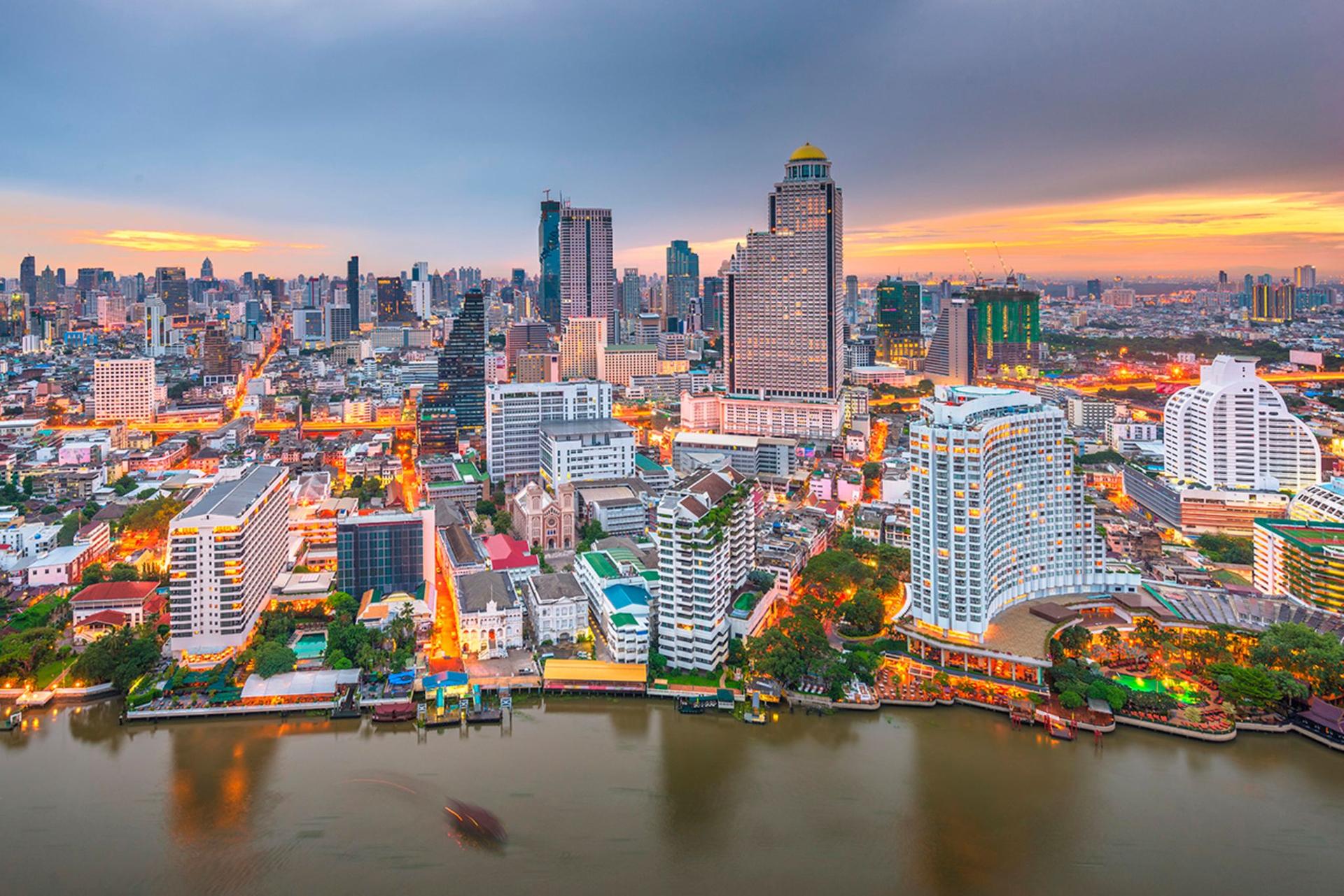 Aeiral view of Bangkok in the morning