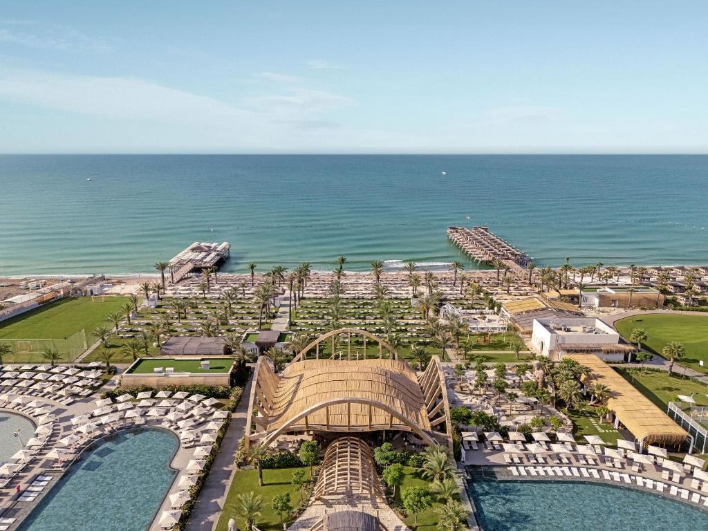 Aerial view of the beach