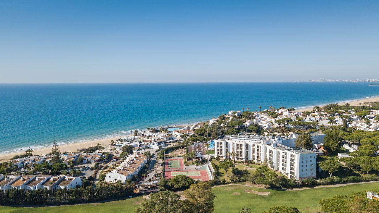 Aerial view of the Dona Filipa Hotel