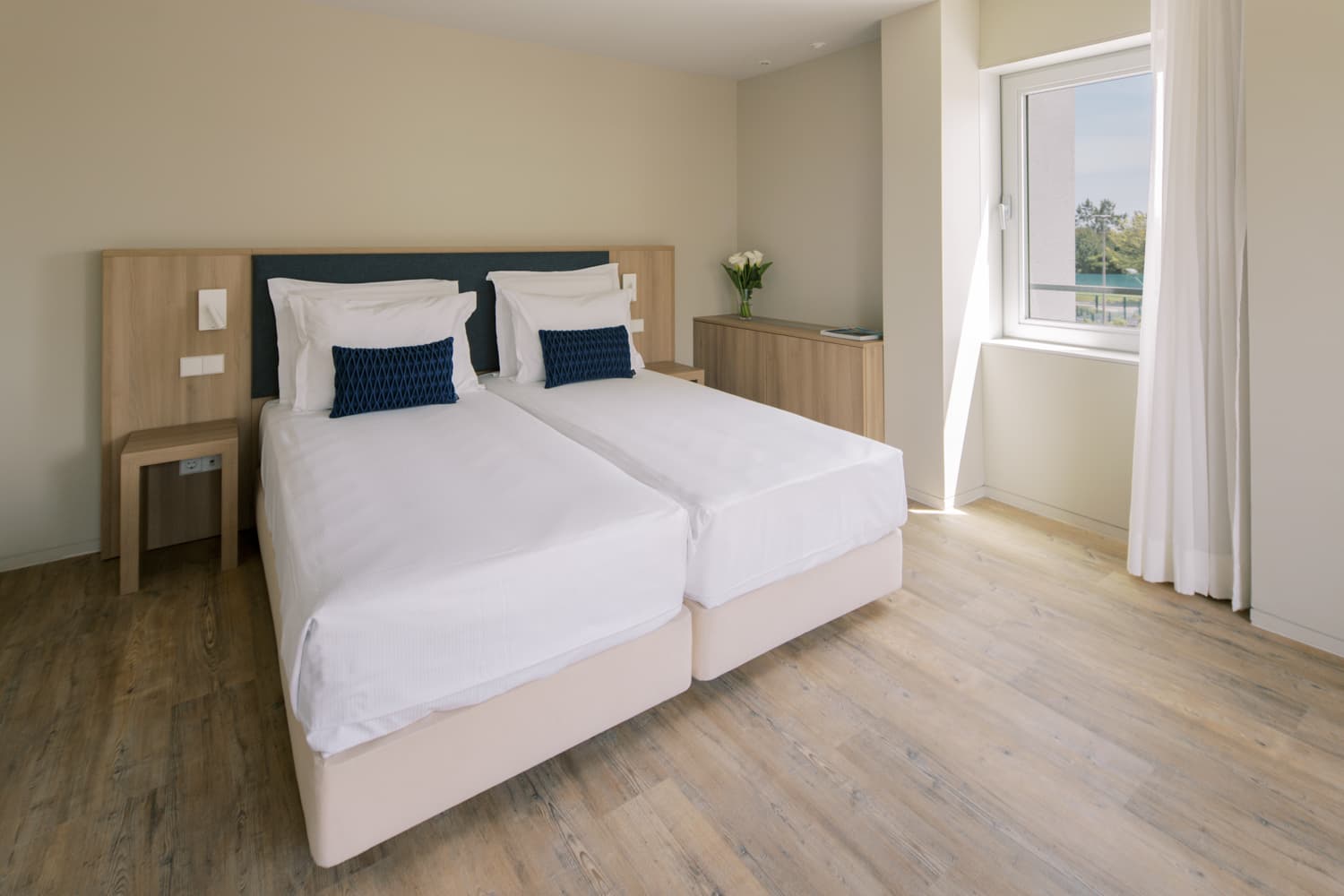Two single beds