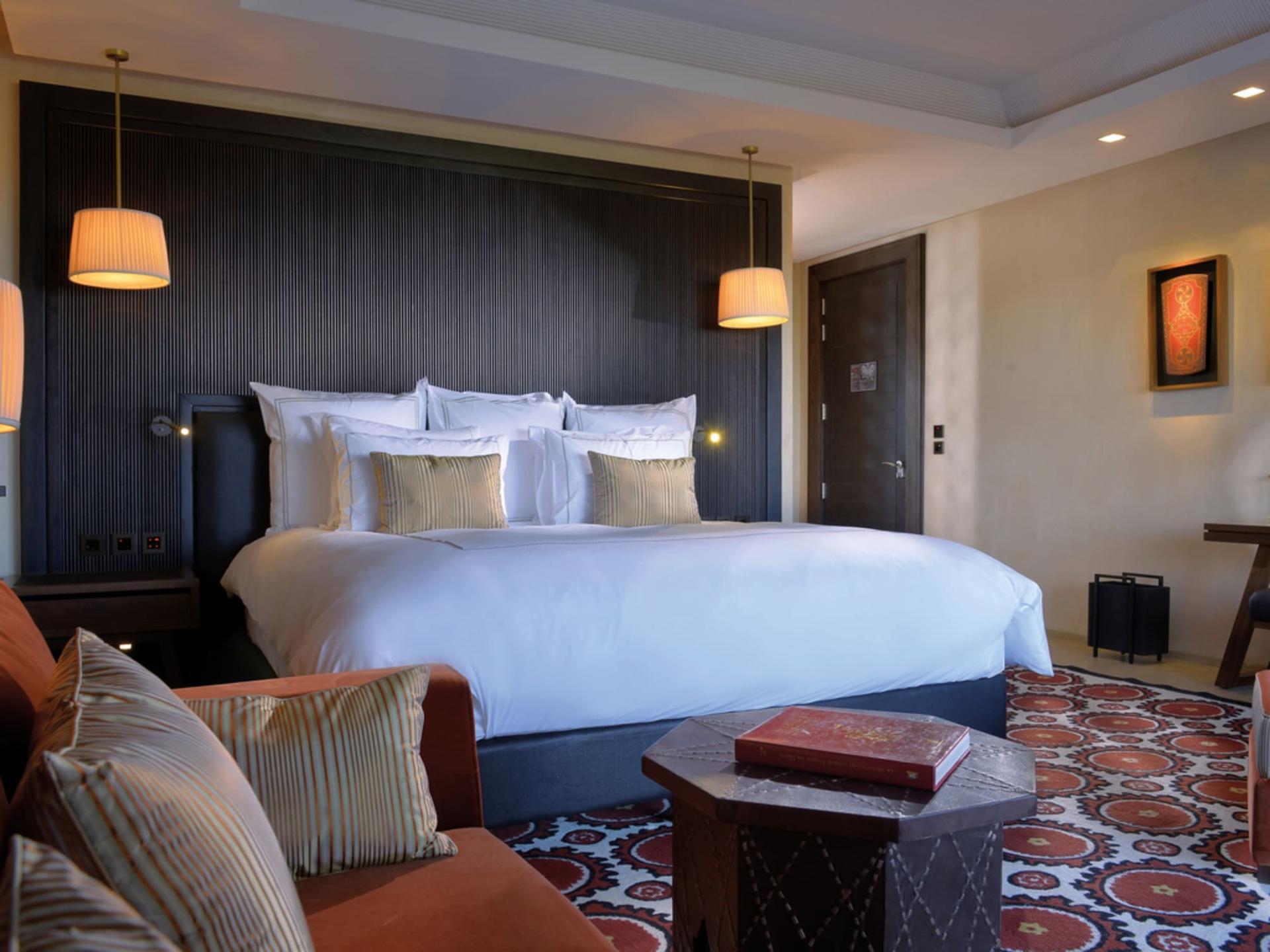 Double bed room at the hotel with a modern design