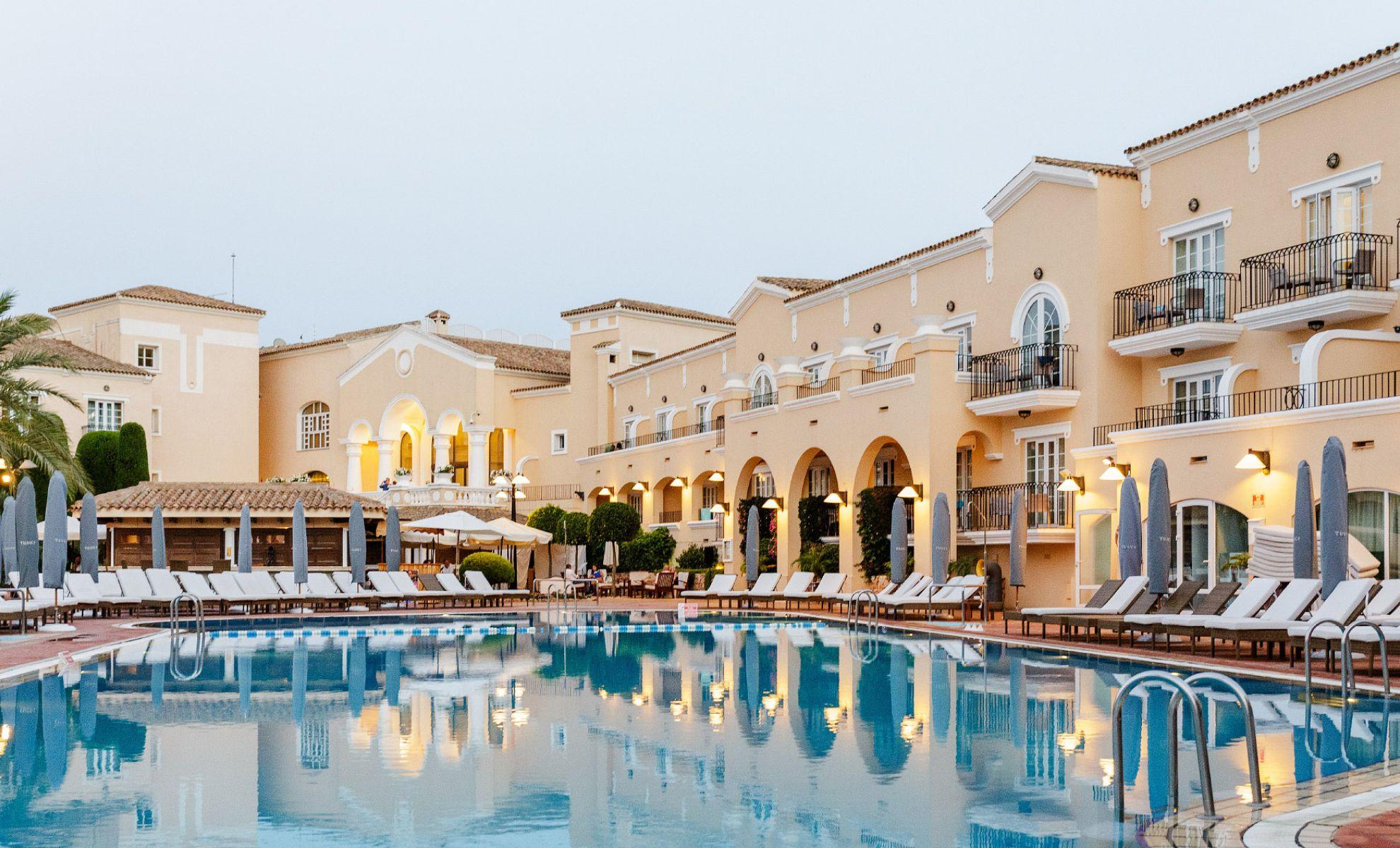 Outdoor pool area