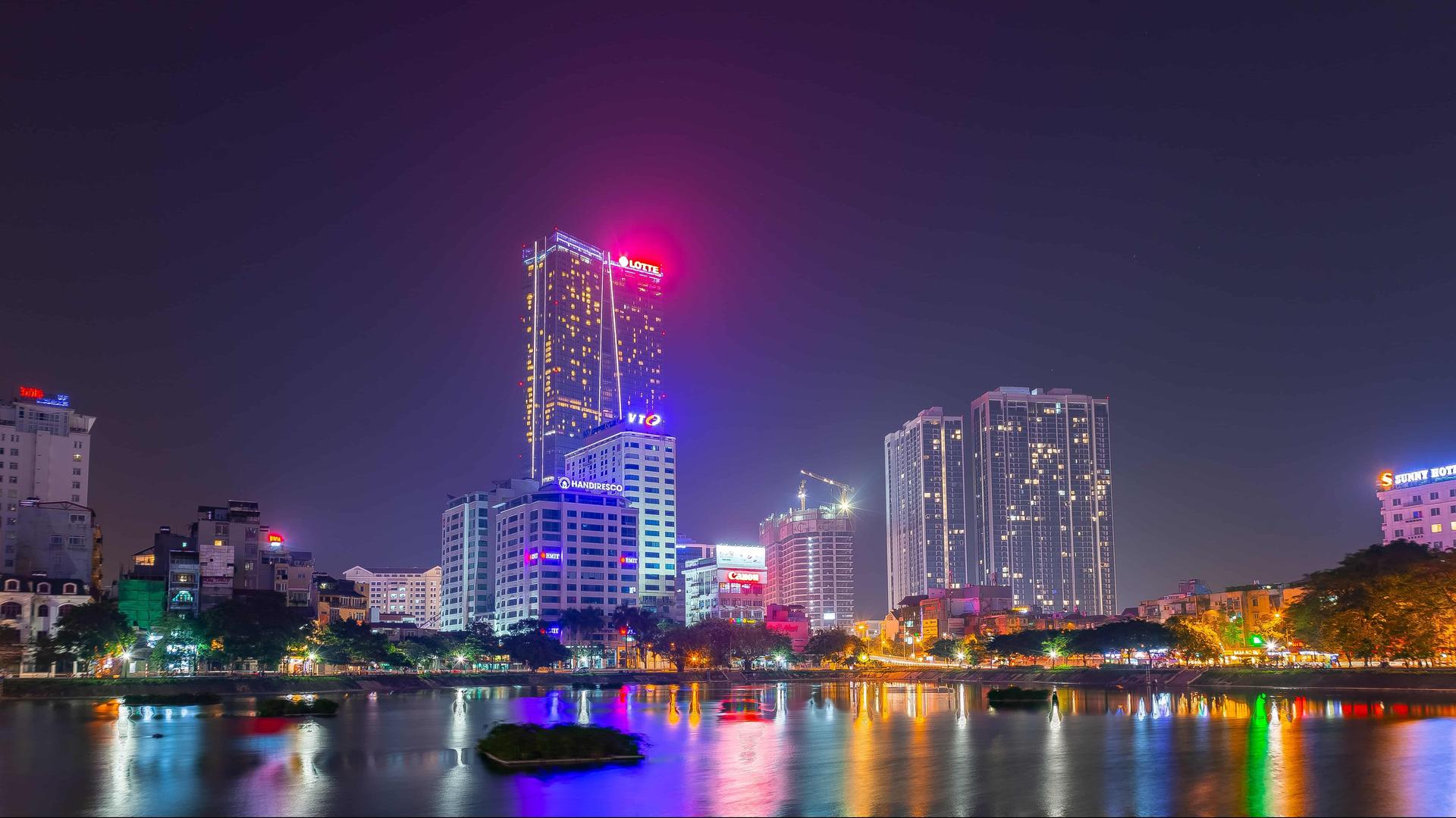 View of Hanoi at night
