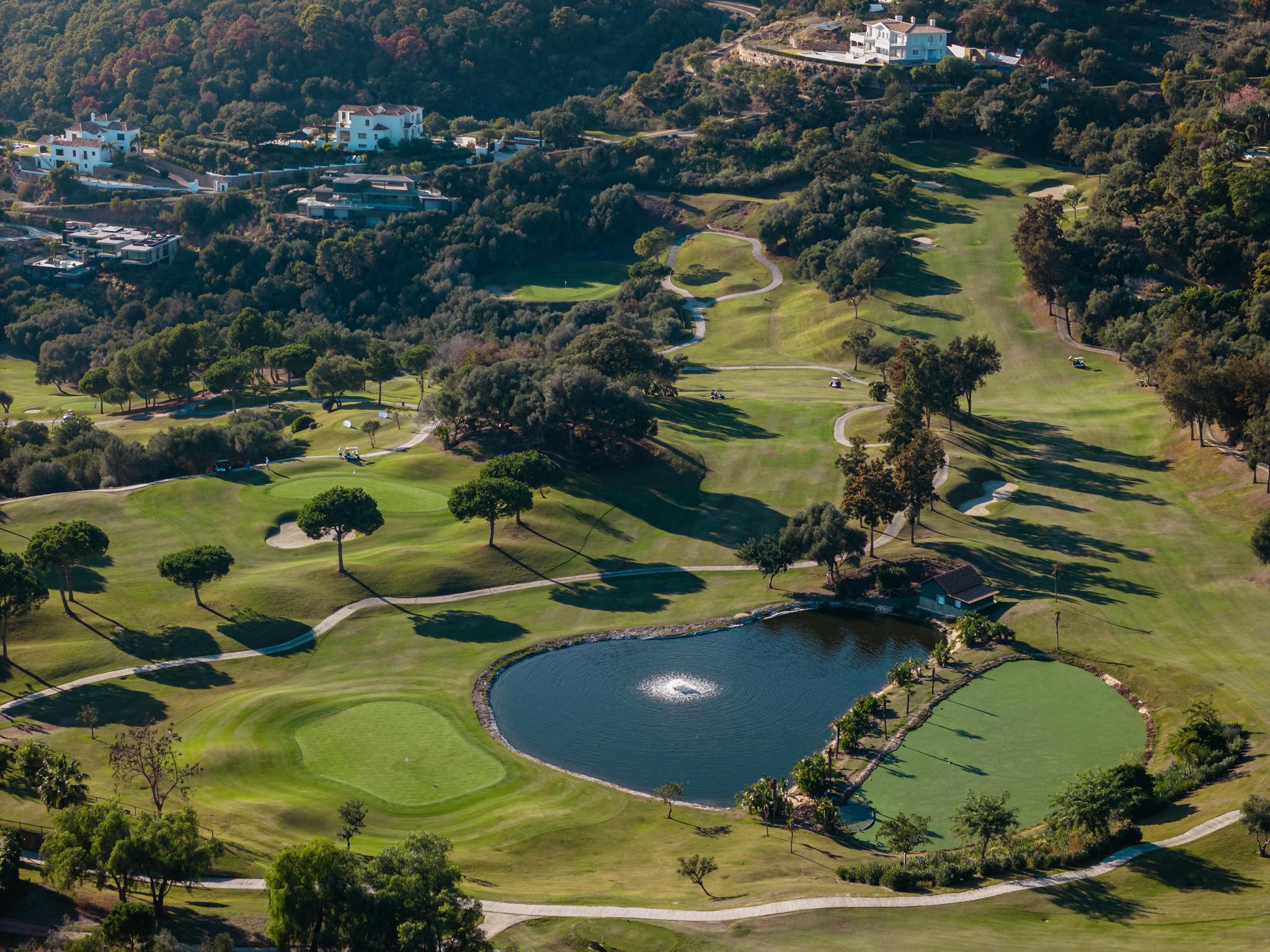 Aerial view of the course