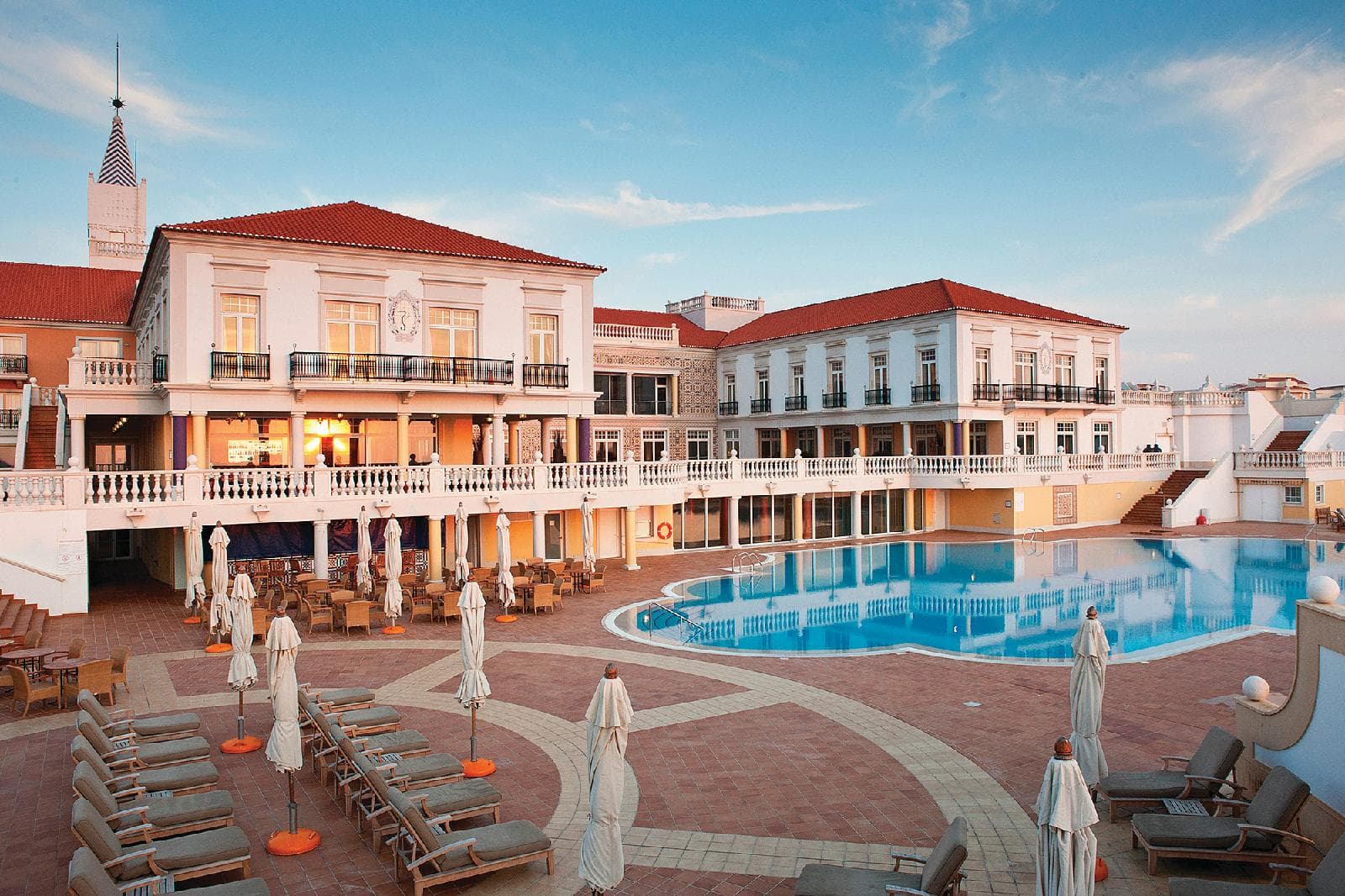 Outdoor swimming pool area