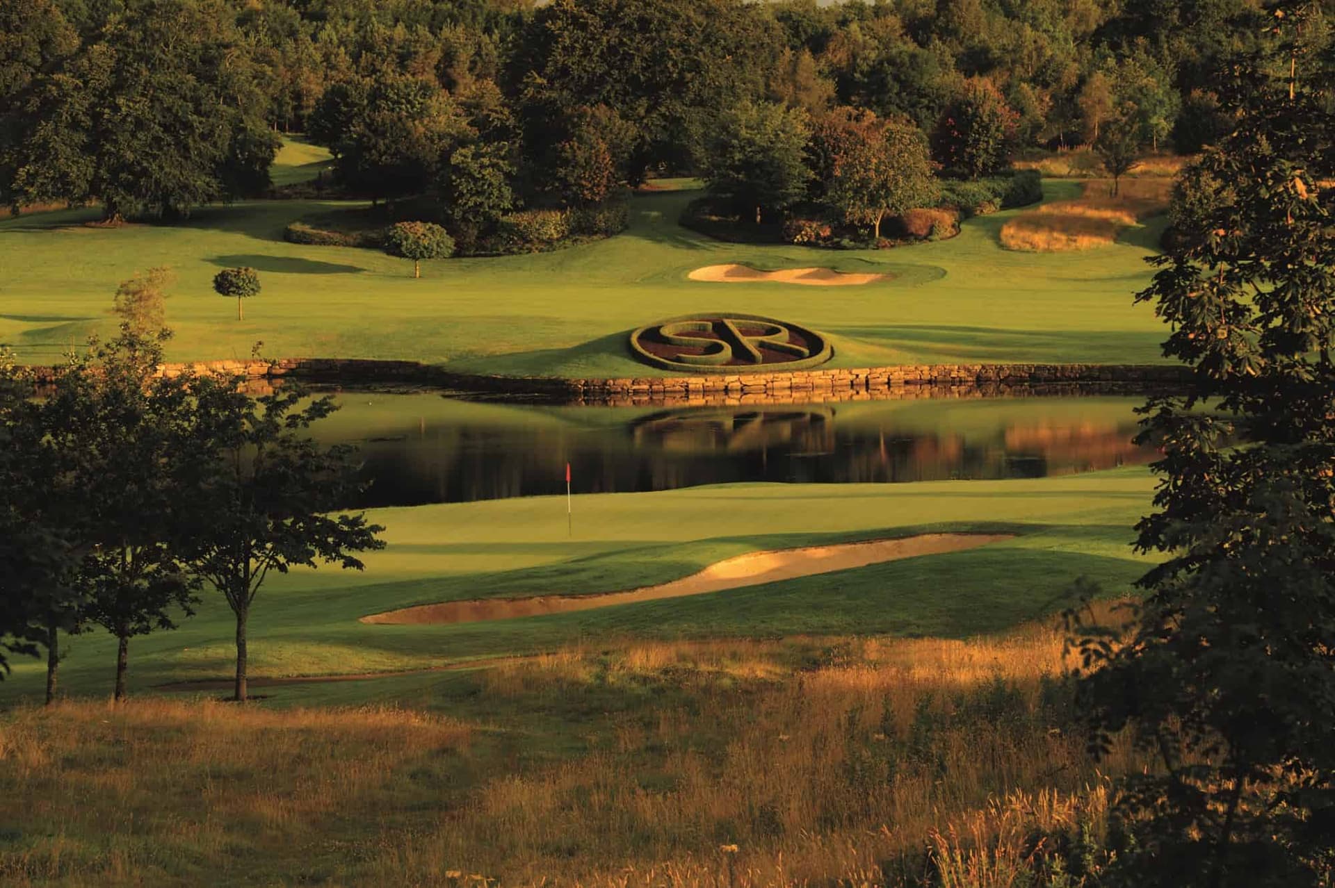 Beautiful grass sculpture which reads SR to represent the Sileve Russell PGA National Course
