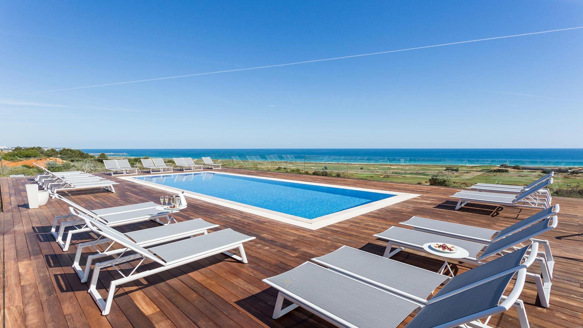Outdoor swimming pool area