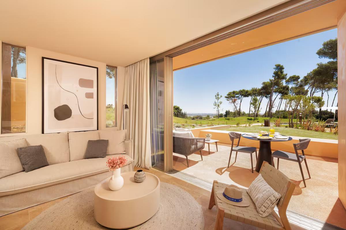 Living room and balcony area