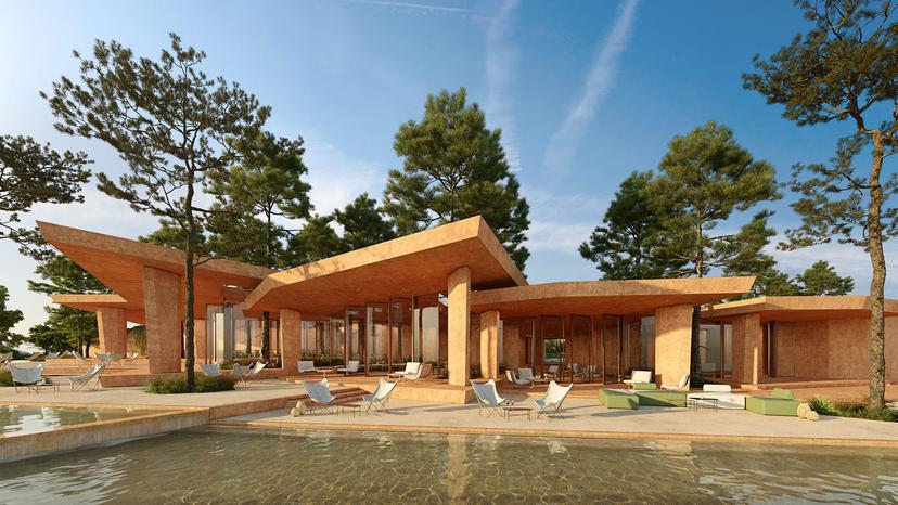 Outdoor lounge area