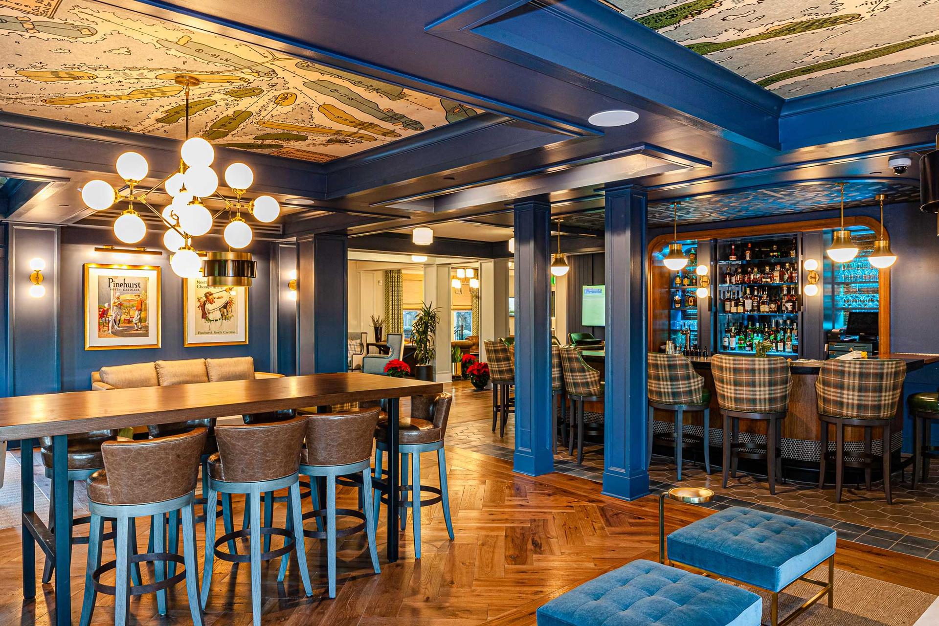 Another indoor bar at the resorts with a rustic design however more modern then the other bar