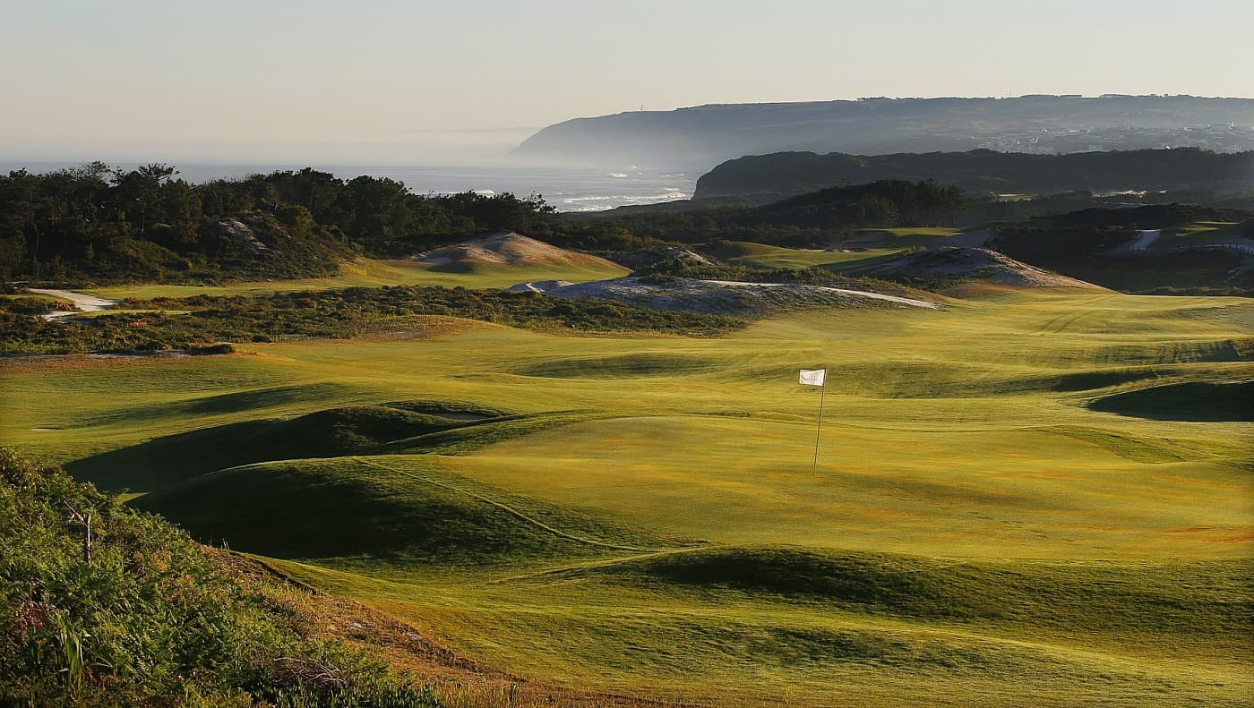 Undularing fairway and green