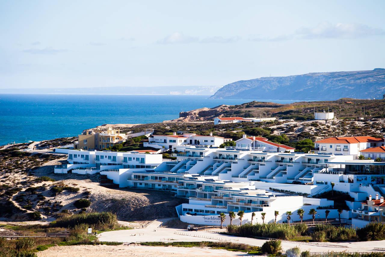 Aerial view of the Beachfront Apartments