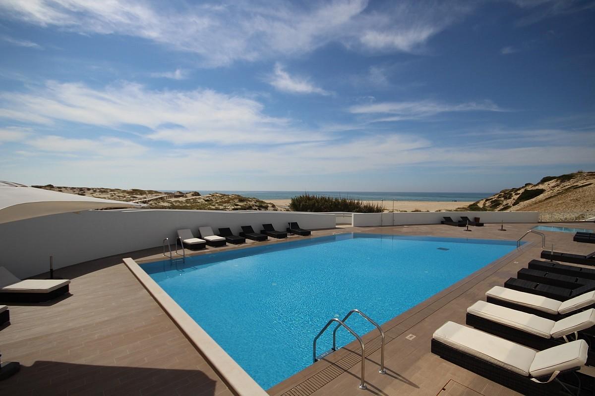Outdoor swimming pool area