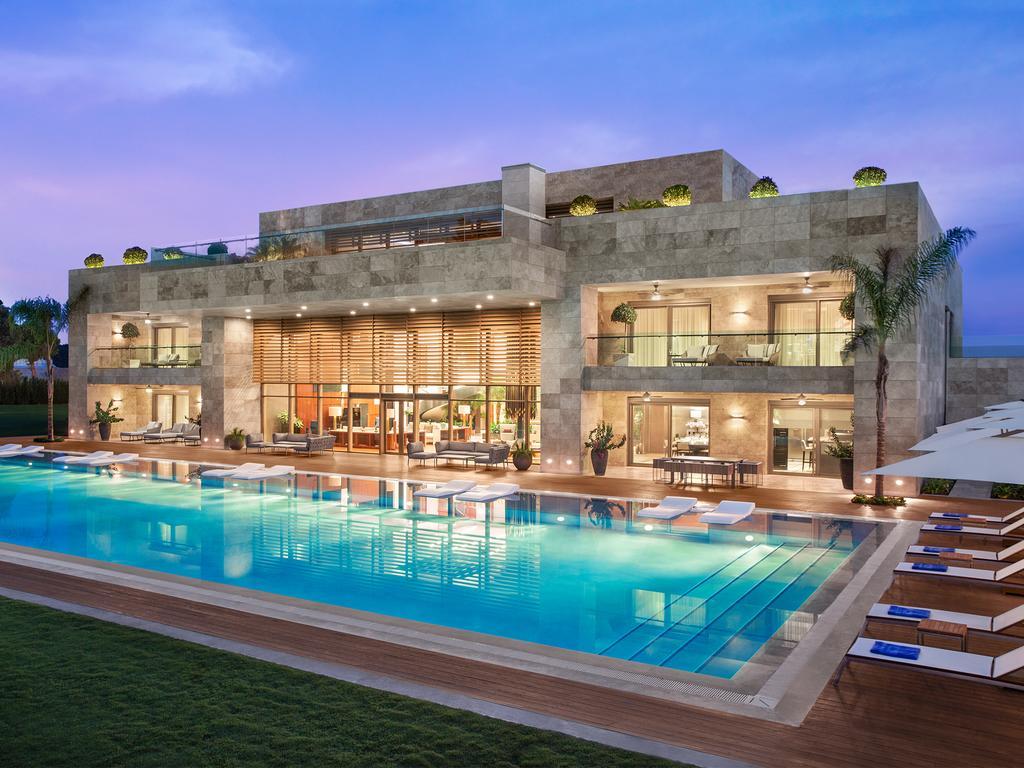 Outdoor swimming pool area