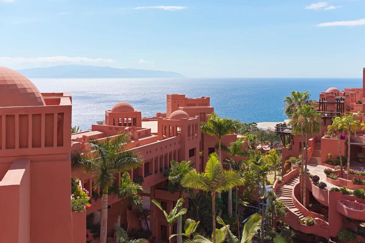View of the sea from the resort