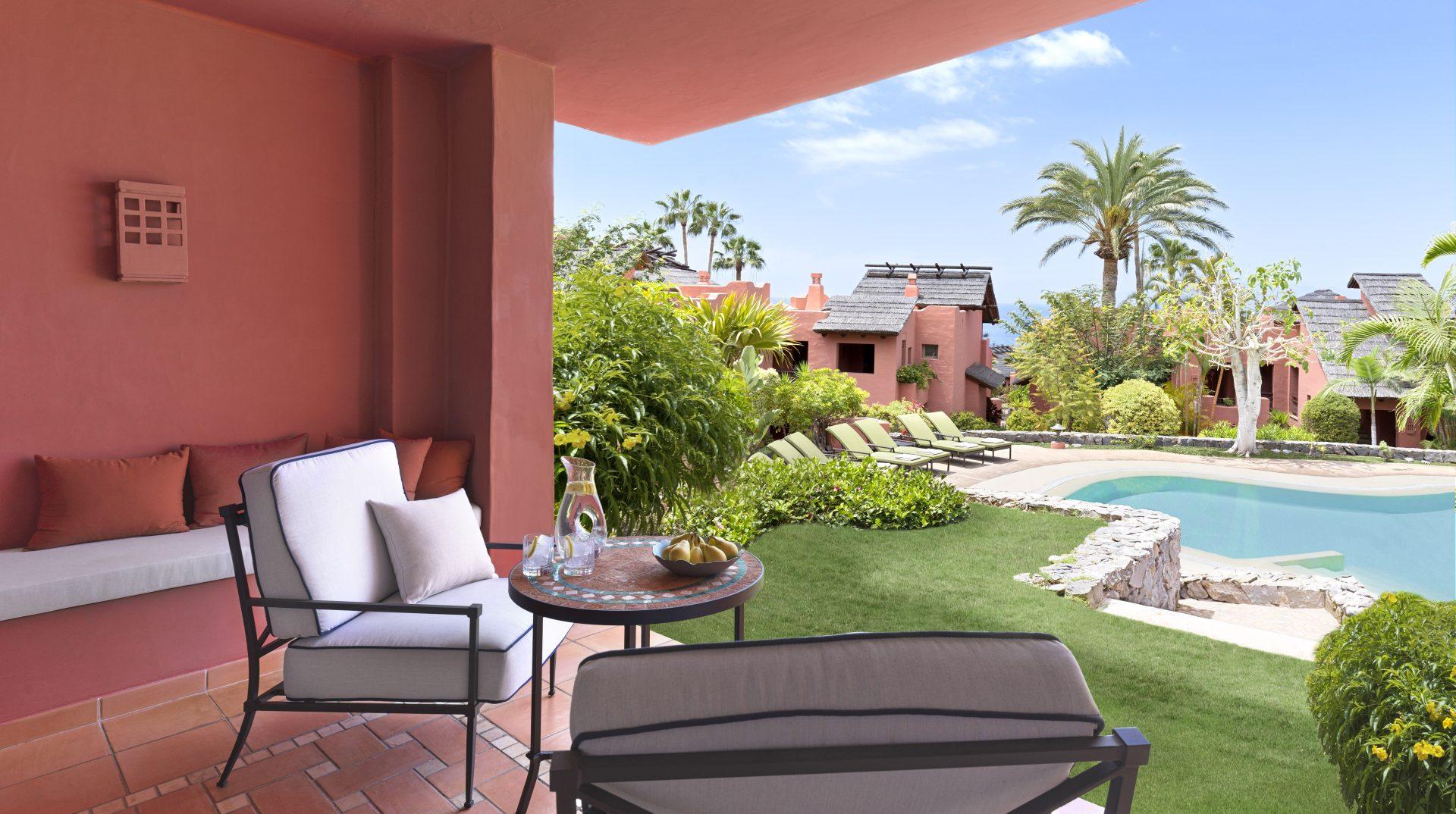 Outdoor swimming pool area