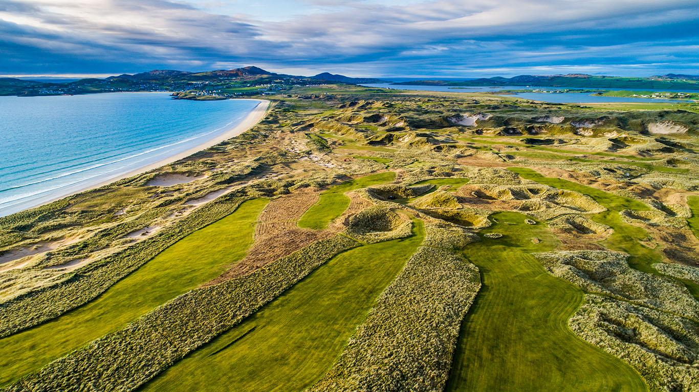 Birds eye view of the Rosepenna Resorts golf course