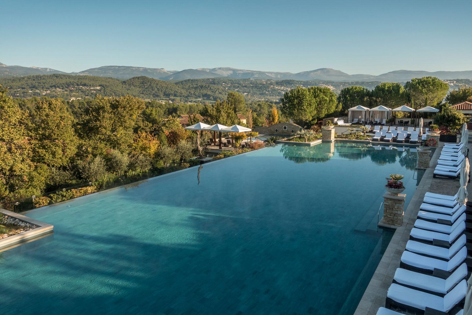 Outdoor swimming pool area