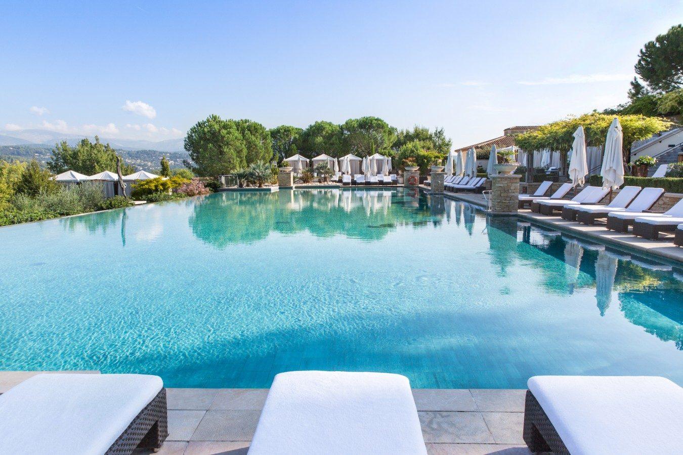 Outdoor swimming pool area