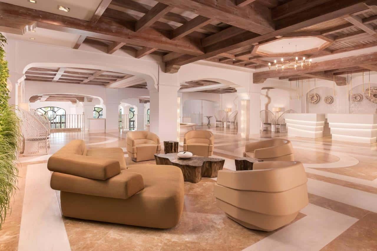 Empty lounge area in reception