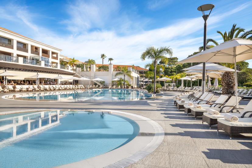 Outdoor swimming pool area