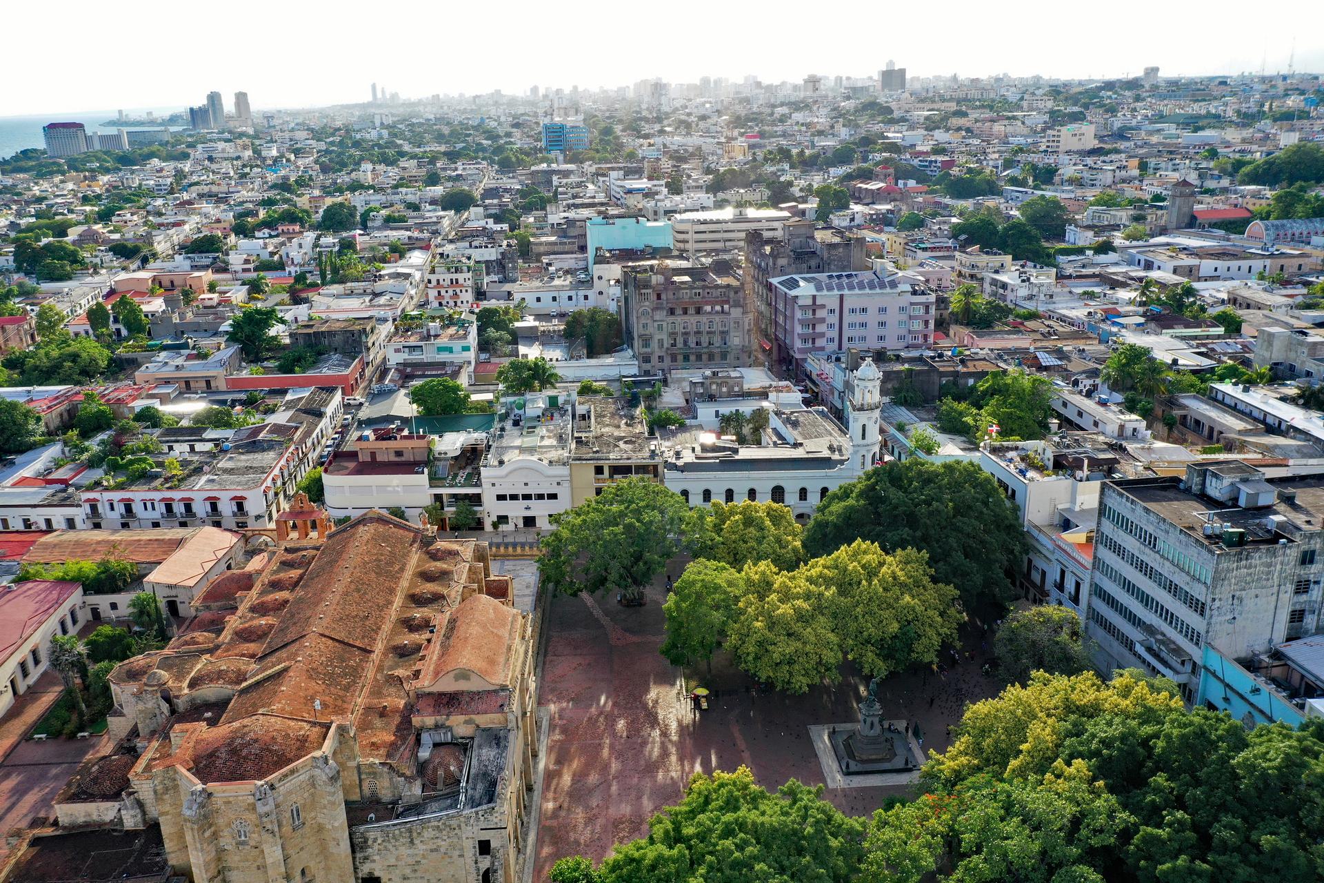 Overhead view of the city