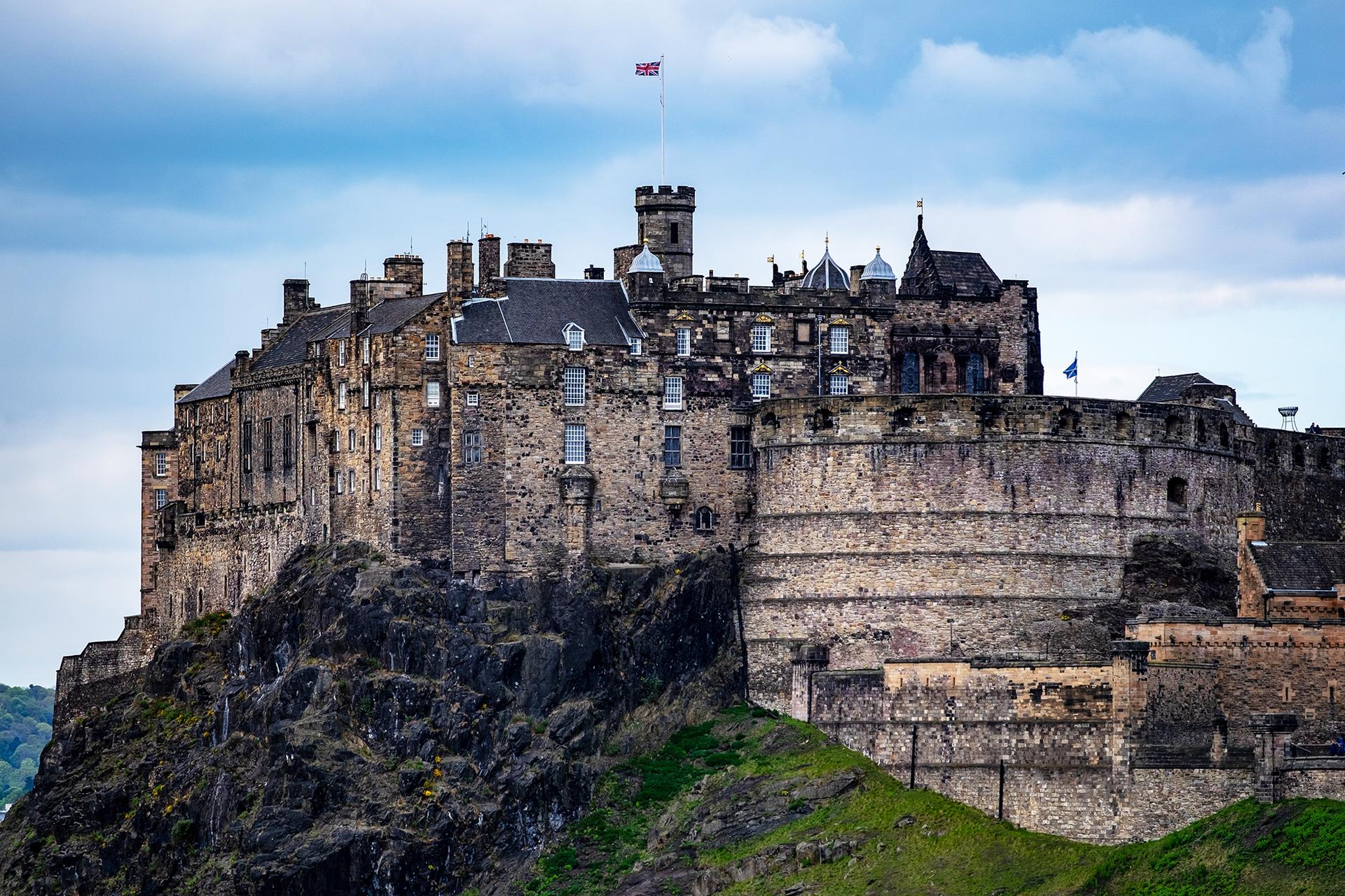Overhead view of Edinburgh Castle