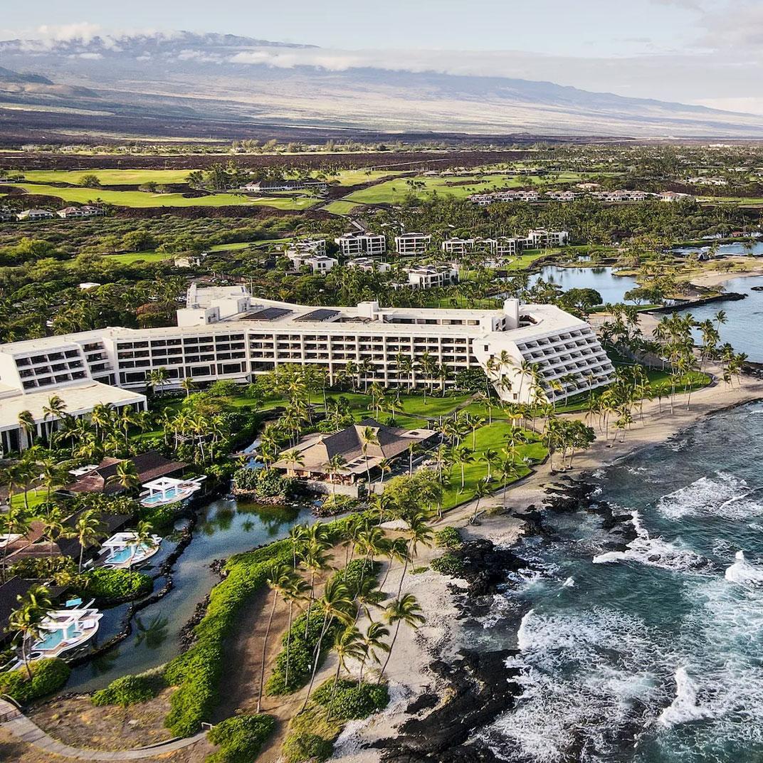 Aerial view of the resort