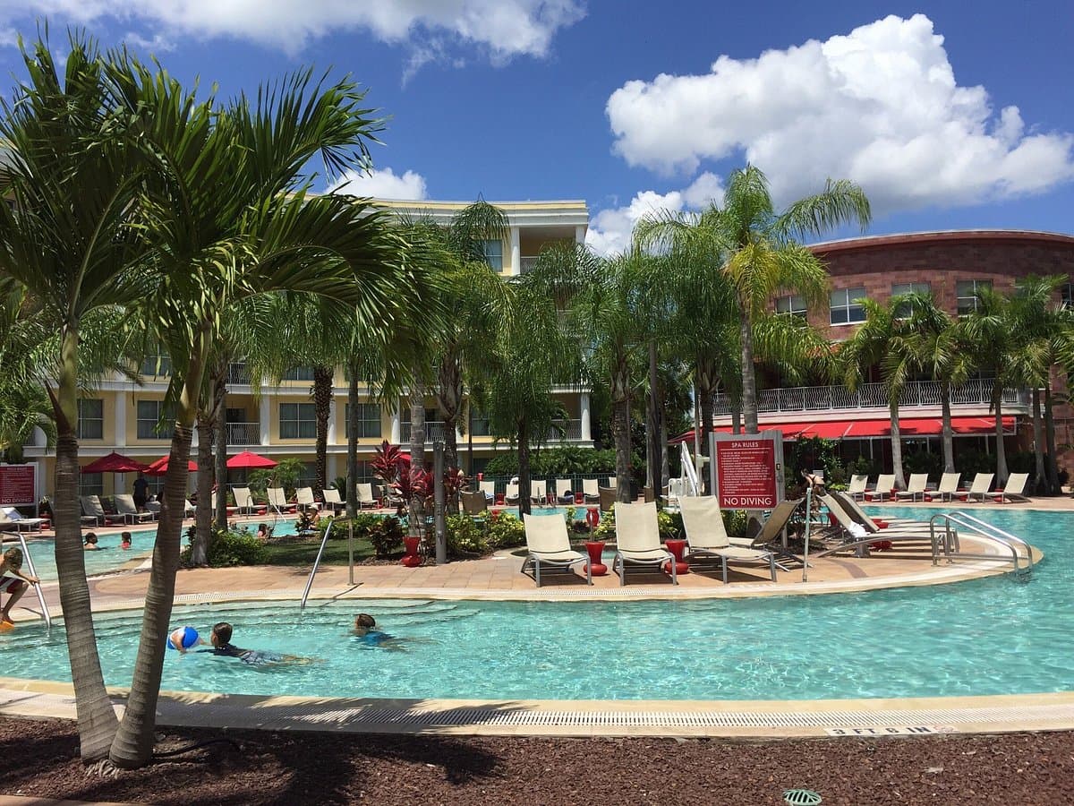 Outdoor pool area