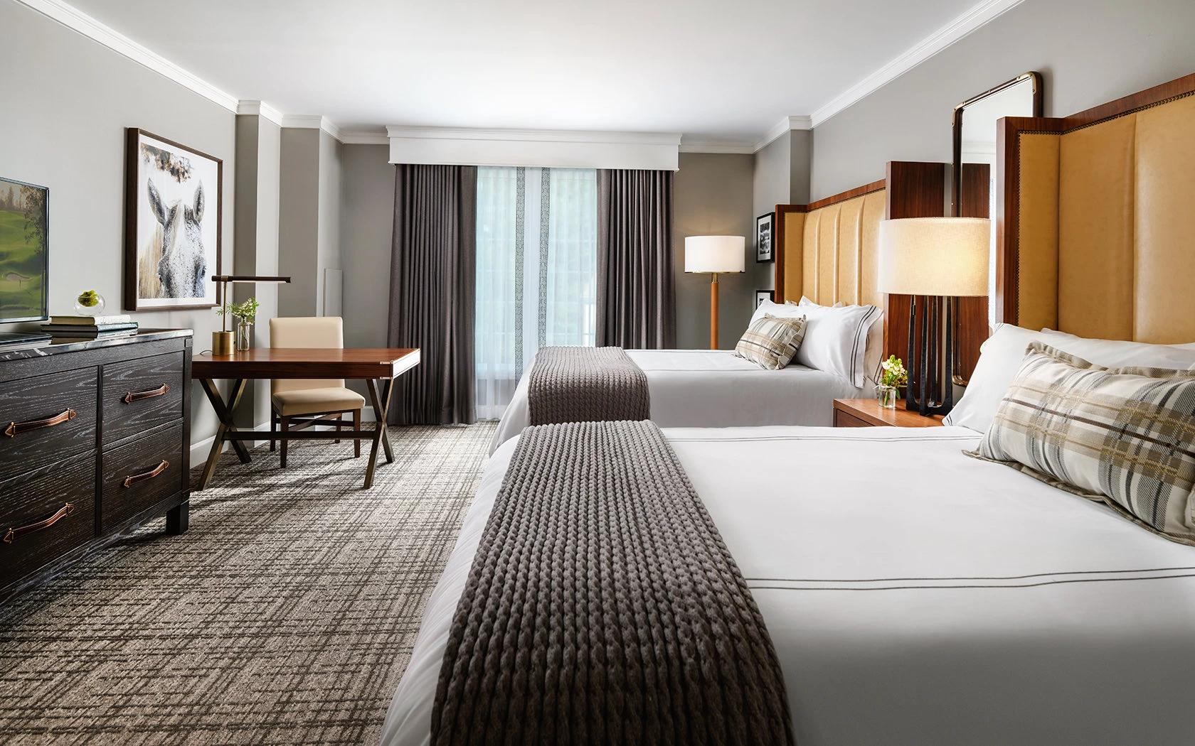 Twin double bed room at the resort