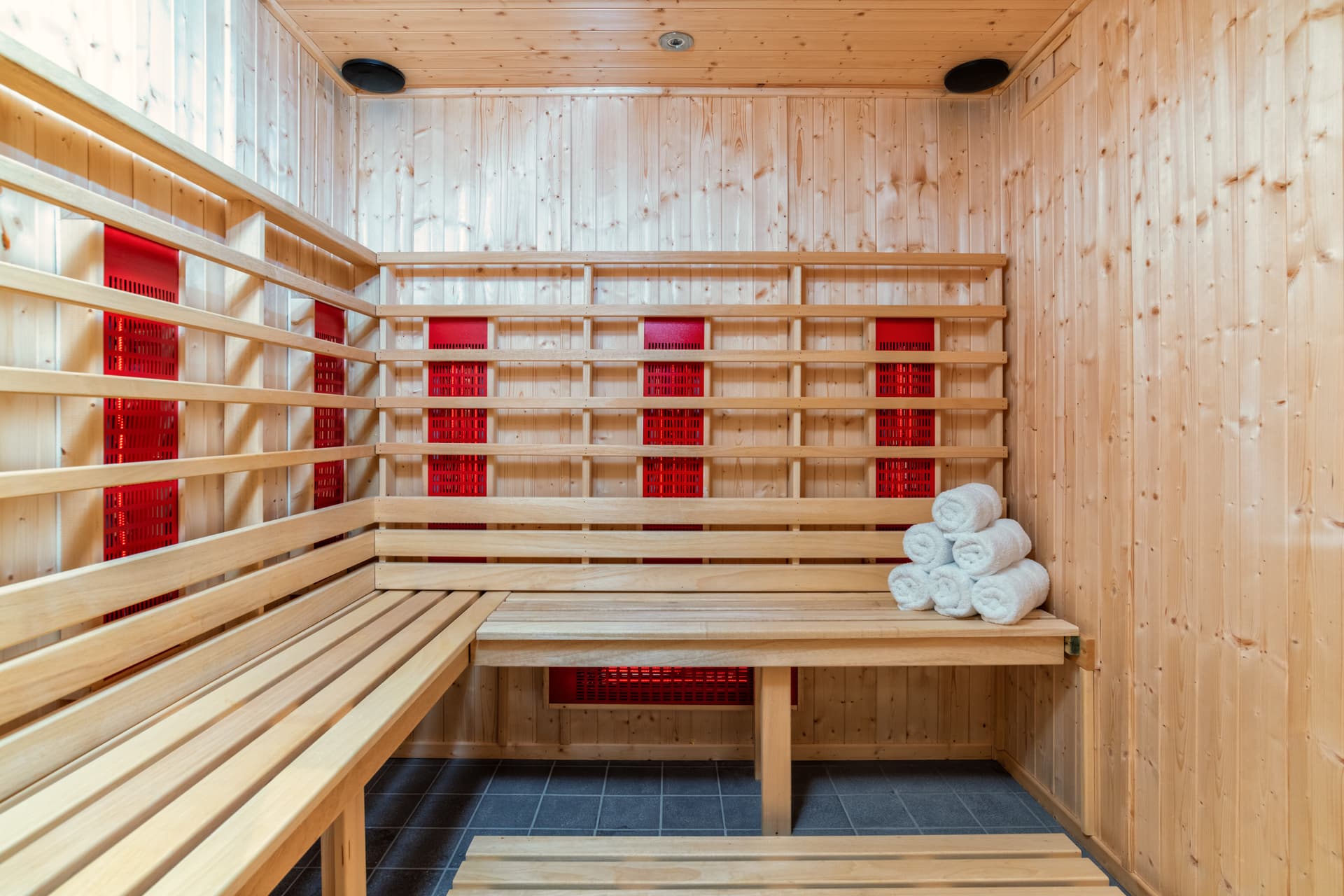 Sauna as part of the spa facilities at Sandman Signature Aberdeen Hotel
