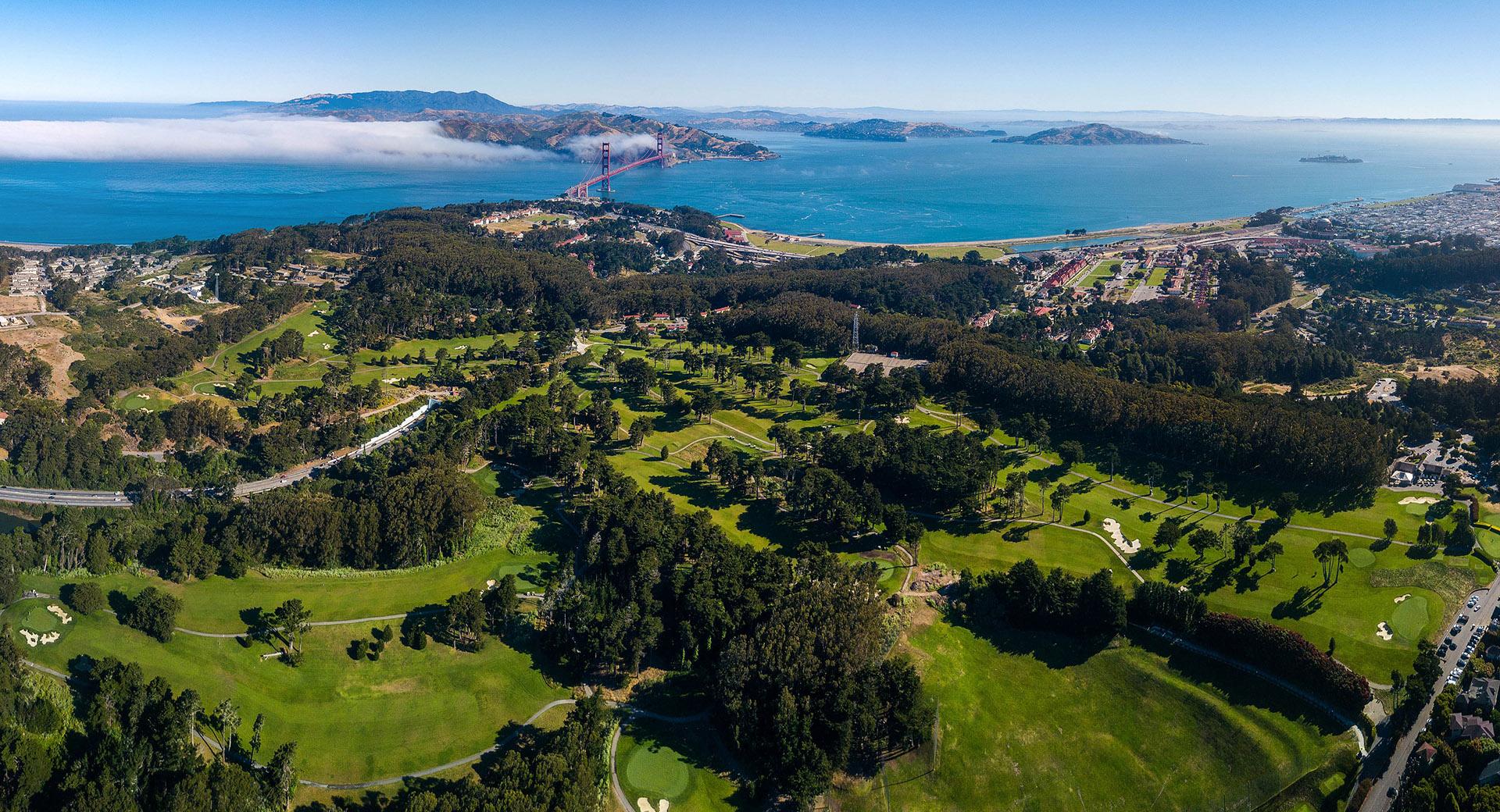 Aerial view of the Presidio Golf Club