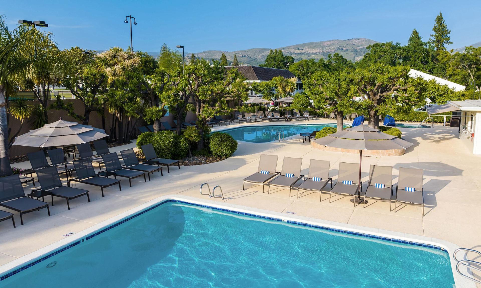 Outdoor swimming pool at the Silverado Resort