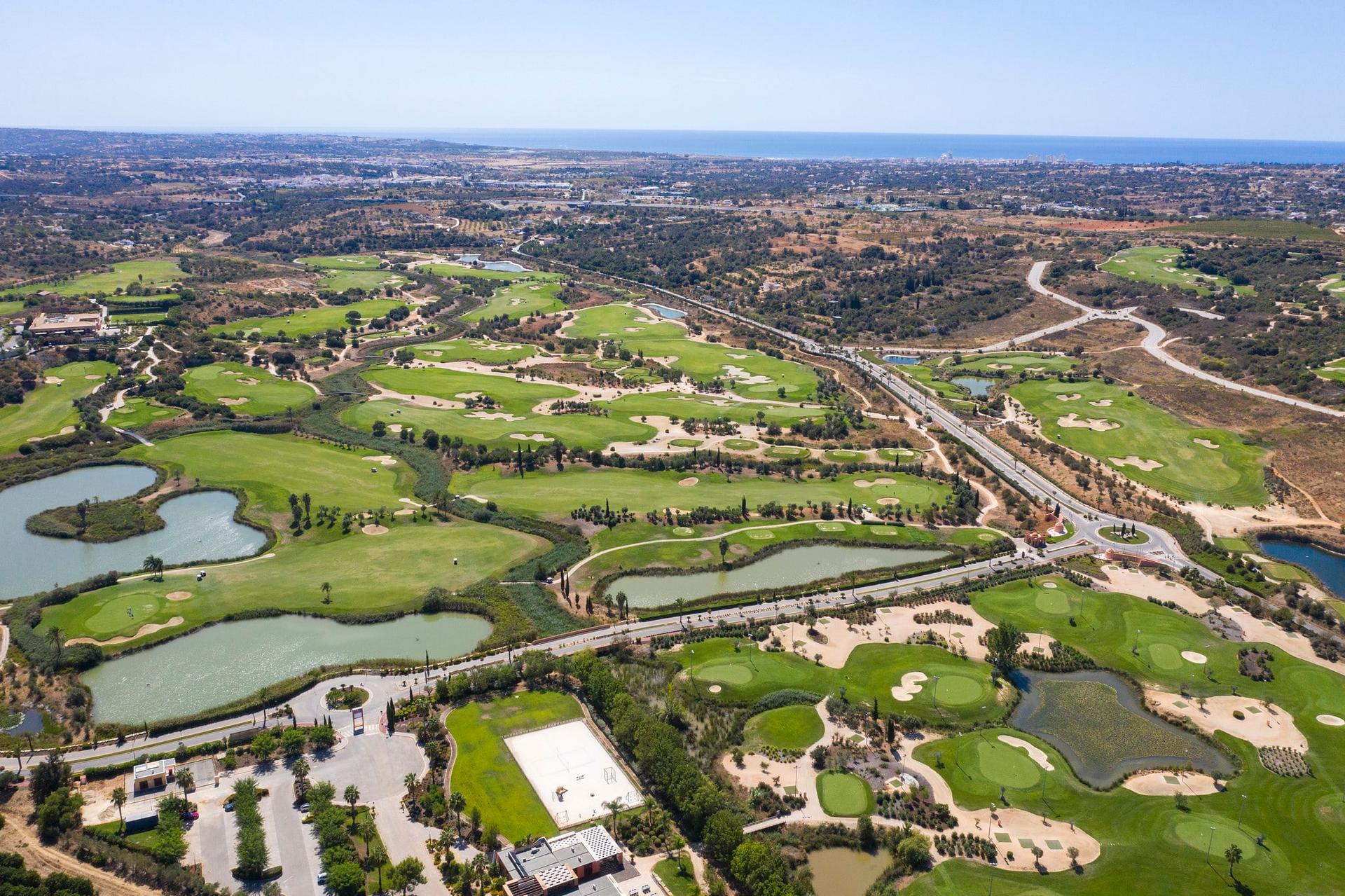 Aerial view of the golf courses