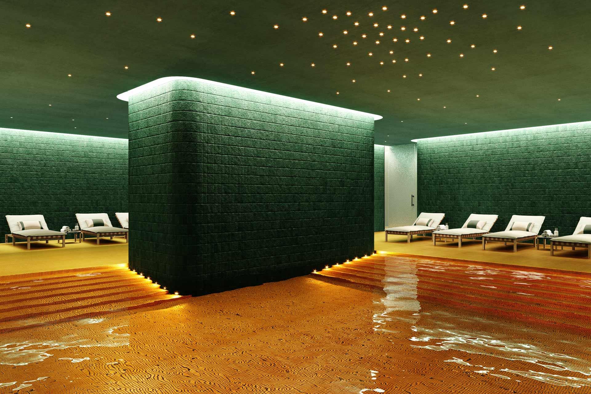 Indoor spa area