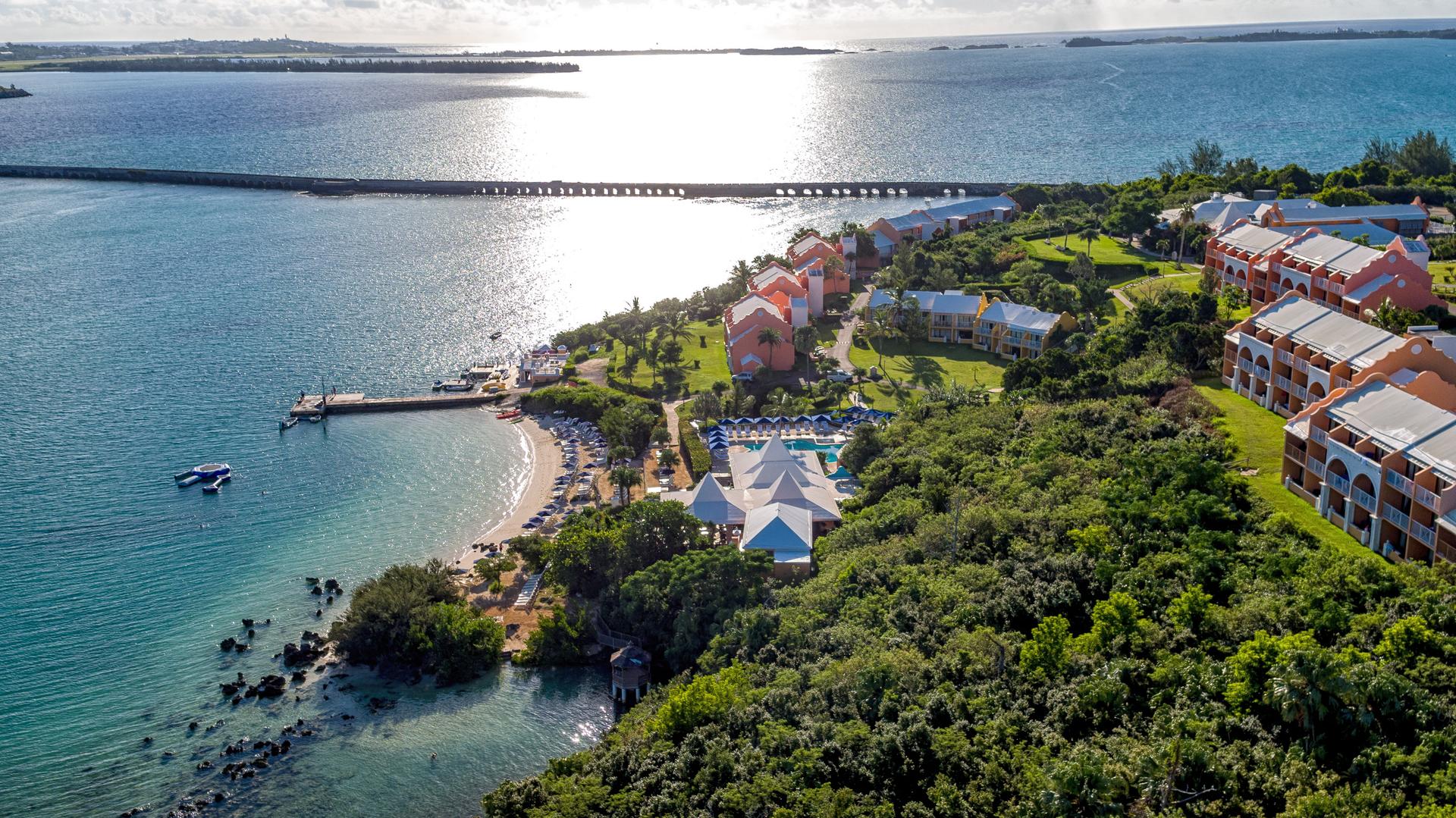 Grotto Bay Resort’s beach and oceanfront amenities.