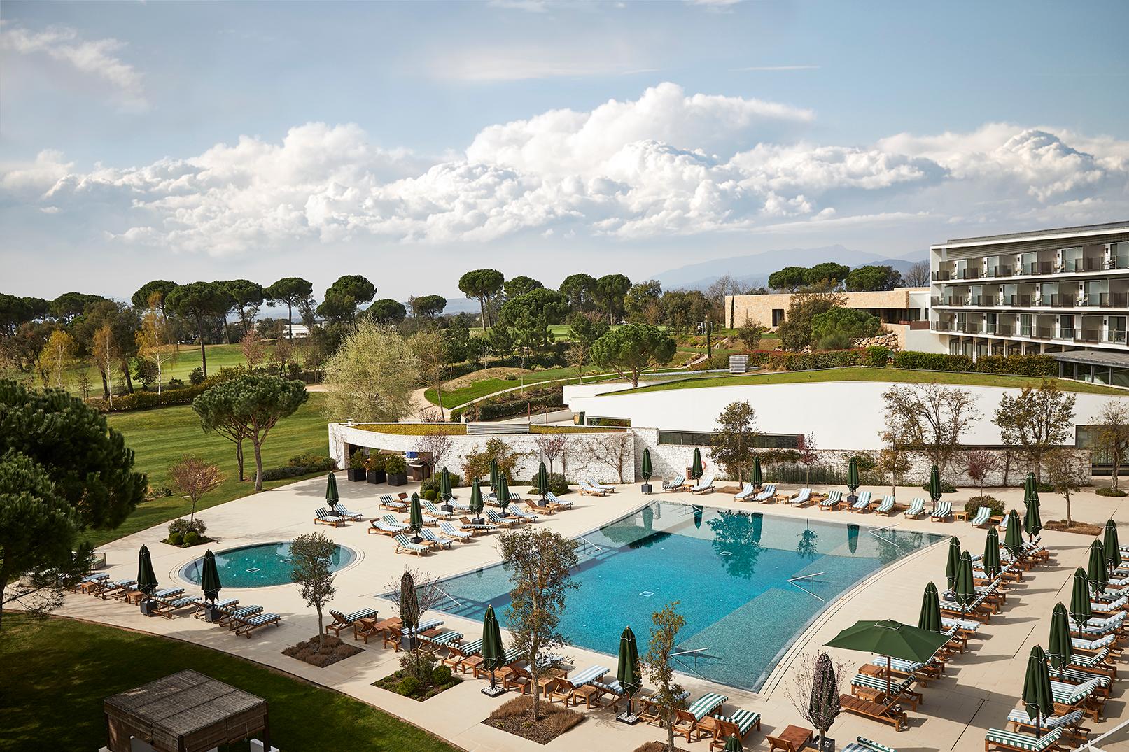 Outdoor swimming pool area