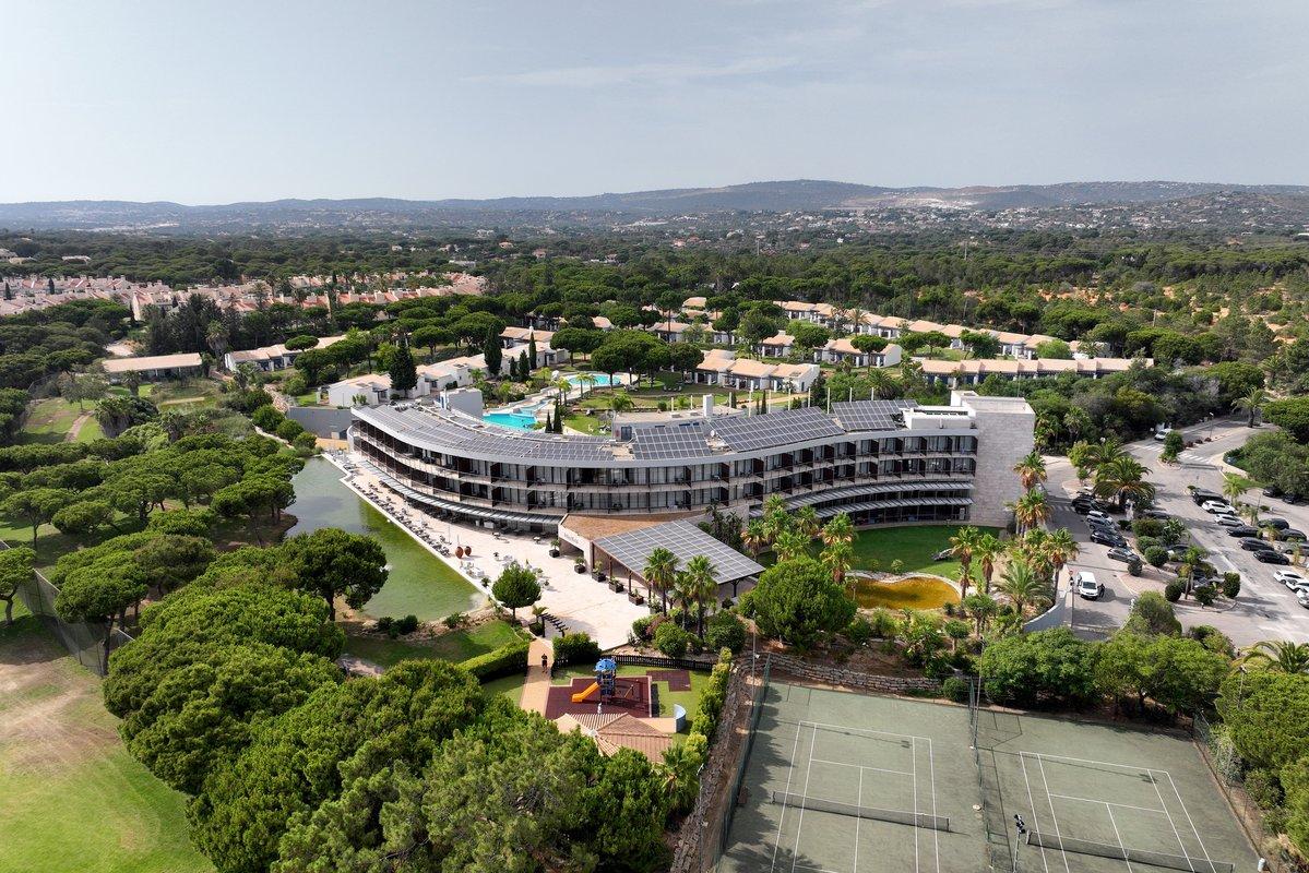 Aerial view of the hotel