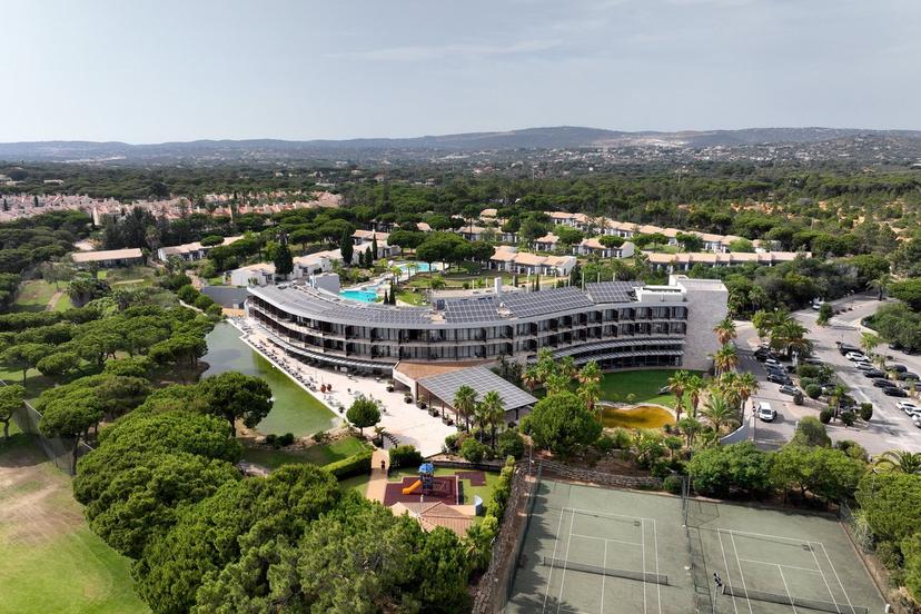 Aerial view of the hotel