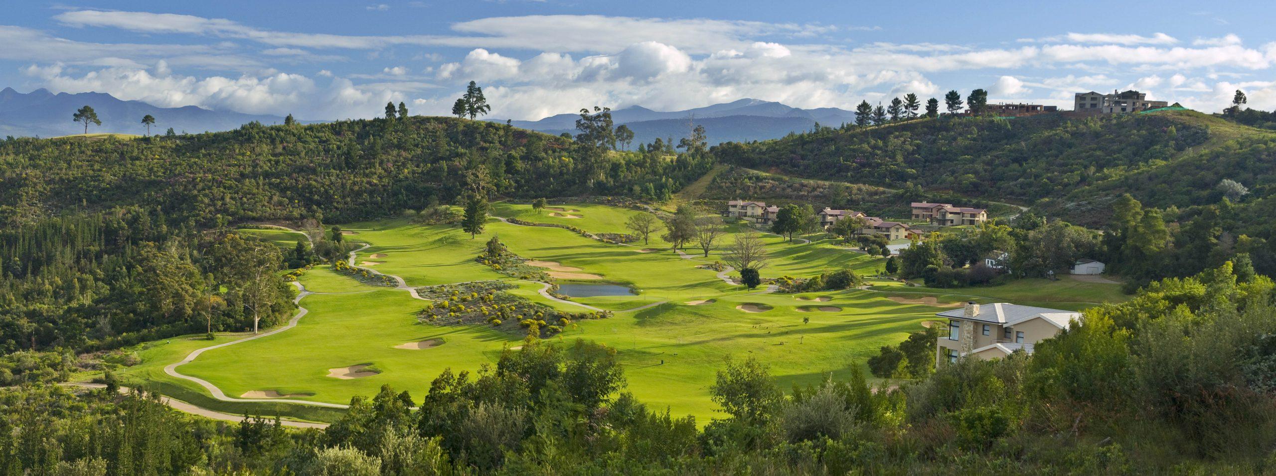 Overhead panoramic view of the Simola Golf Course
