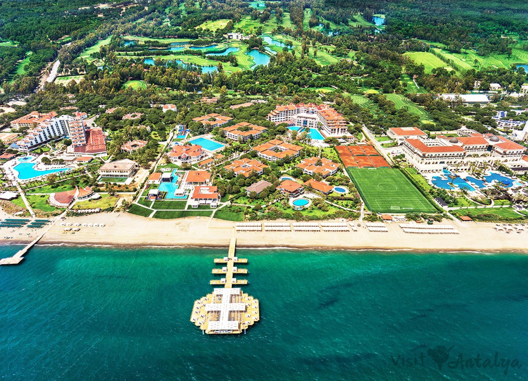Aerial view of the Sirene Belek Hotel
