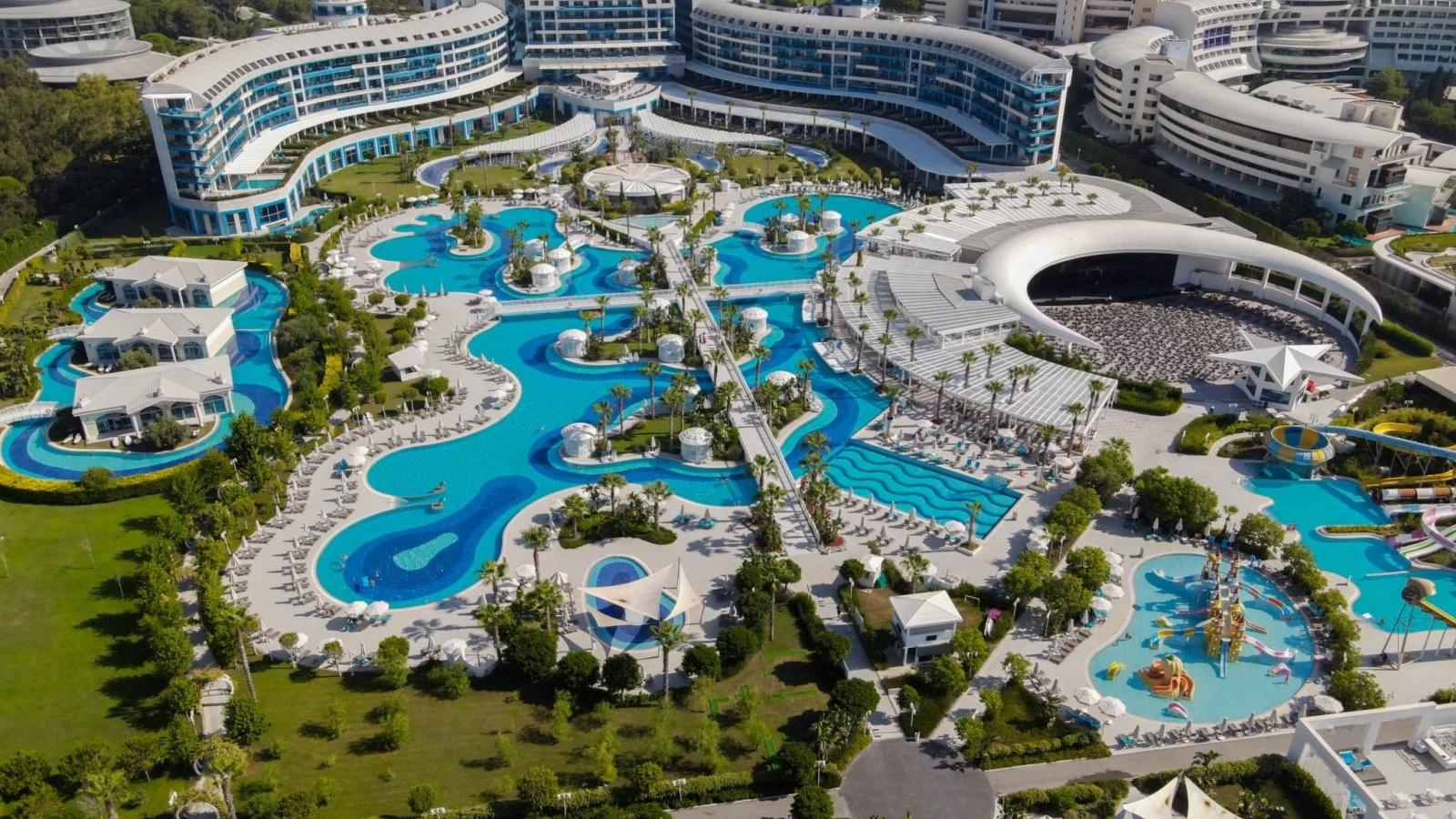 Aerial view of the Sueno Hotels Deluxe Belek