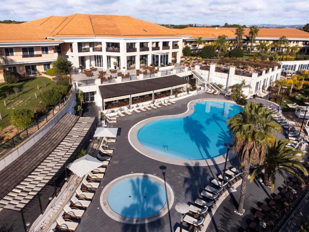 Outdoor swimming pool area