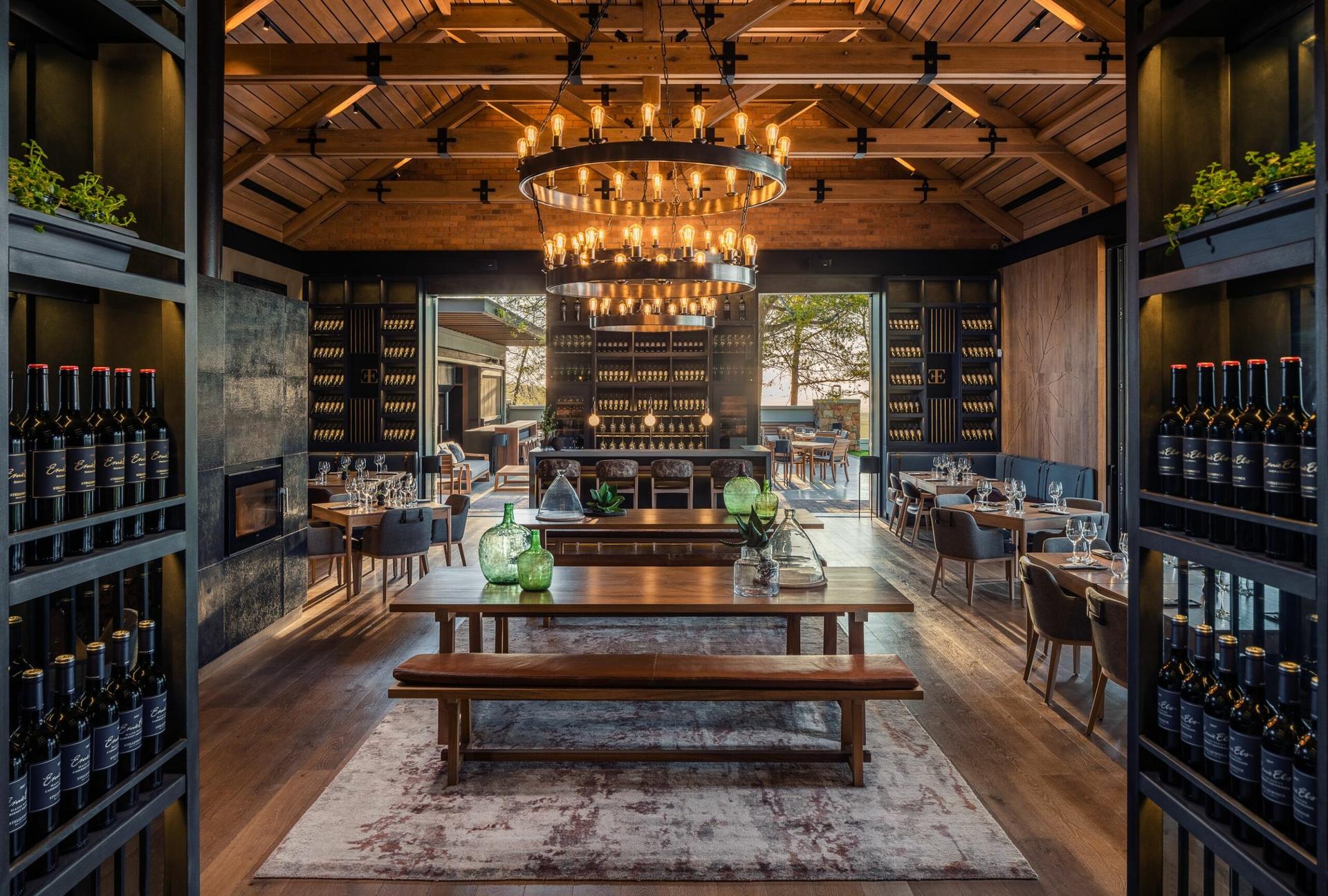 Indoor area of Ernie Els' vineyard