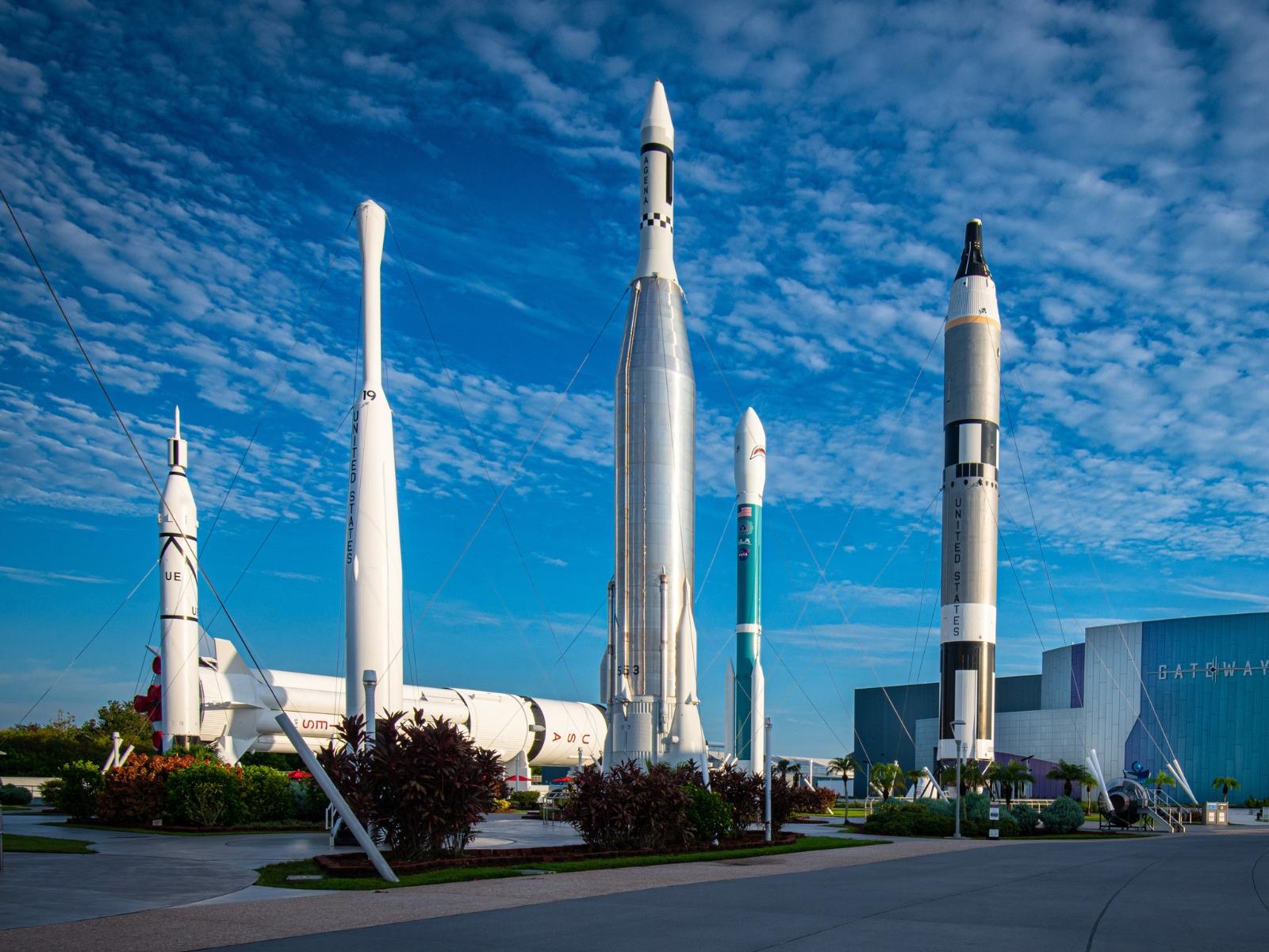 Panoramic view of the NASA museum
