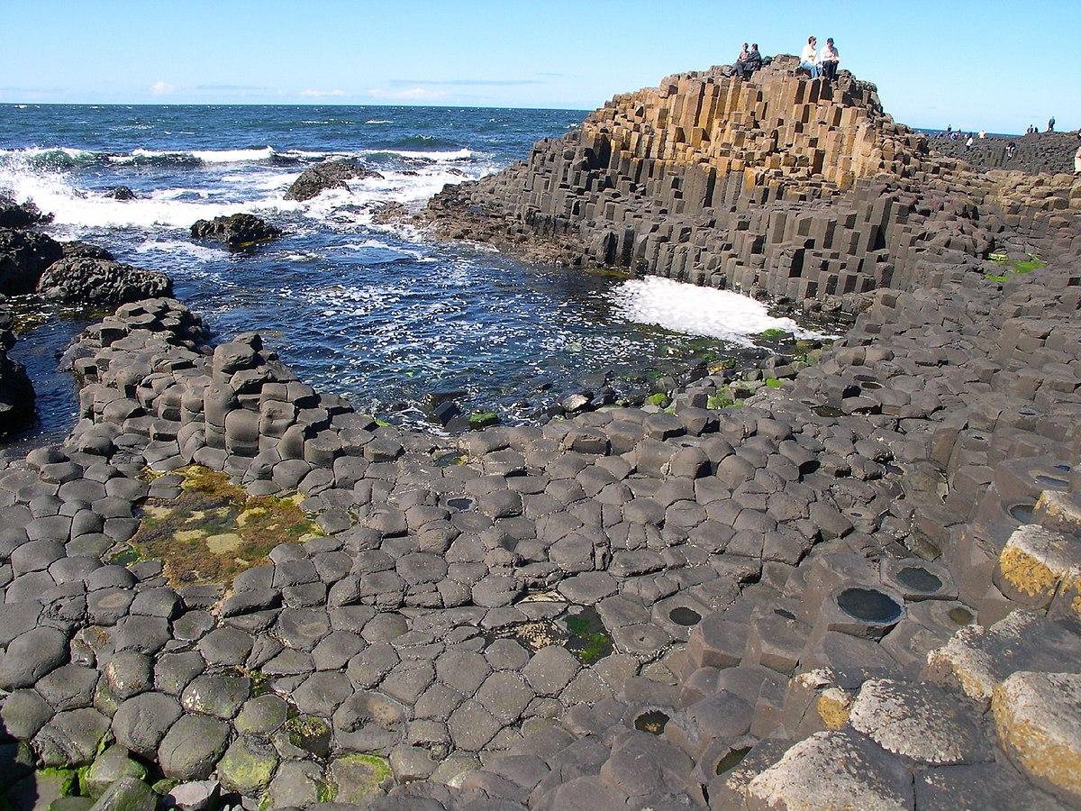 Coastal cliffs and rock formations at Giant’s Causeway