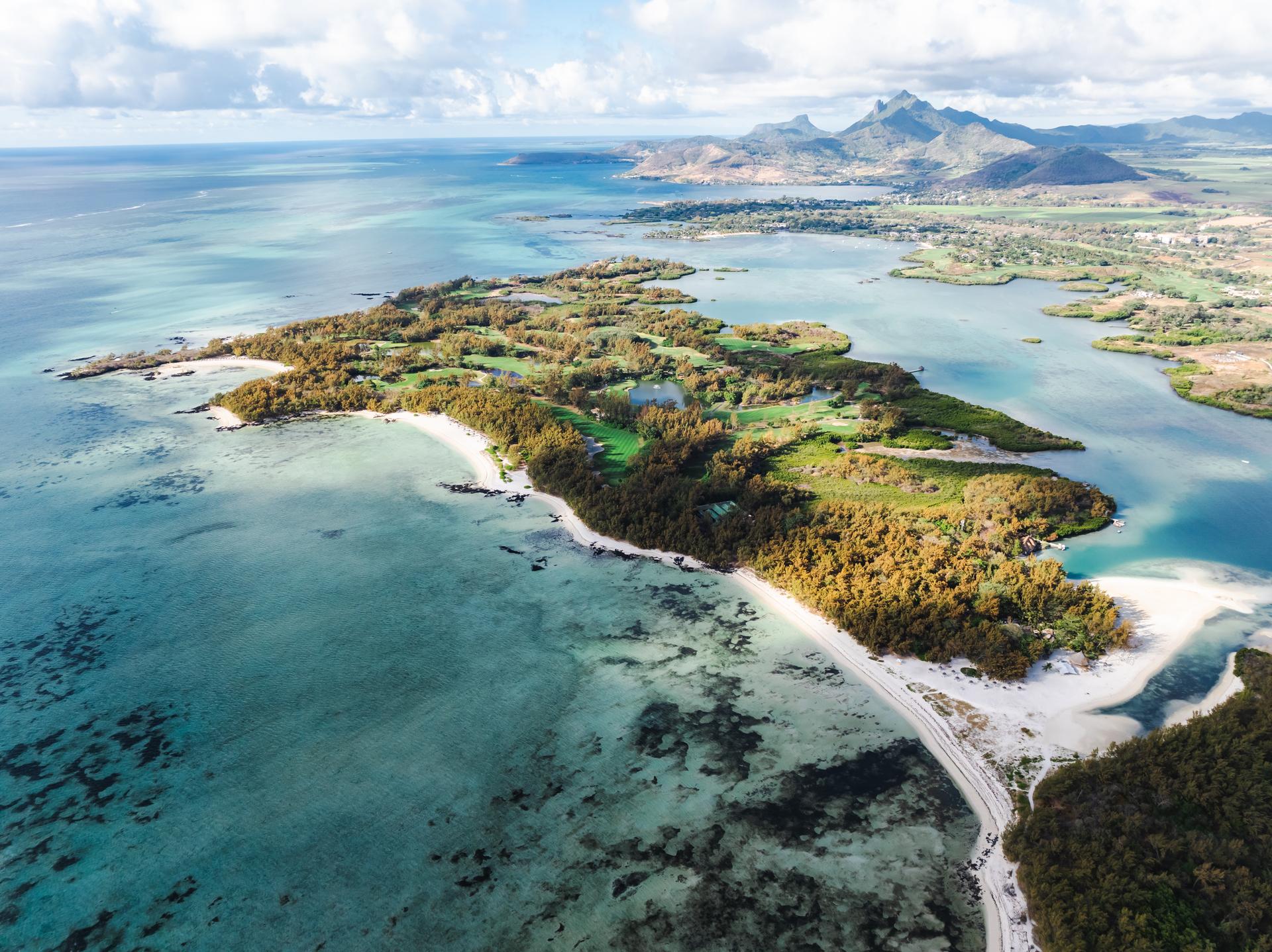 Ile Aux Cerfs from the air