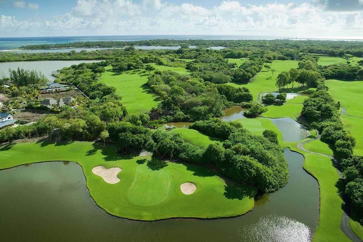 Aerial view of the Links Course at Constance Belle Mare Plage